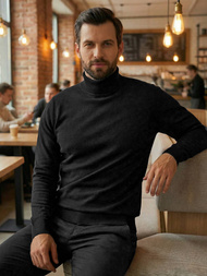 Ανδρικό πουλόβερ μαύρο OZONEE JS/59B3603/3