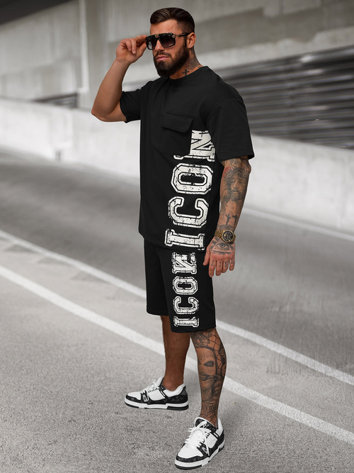 Ανδρικό σετ φόρμας μαύρο OZONEE JS/27C6531/3