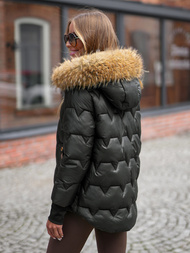 Γυναικείο χειμερινό μπουφάν μαύρο OZONEE JS/5M3337/392