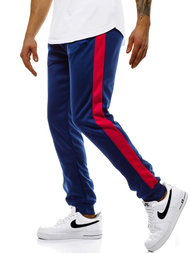 Ανδρικό παντελόνι φόρμας ναυτικό μπλε-Κόκκινο OZONEE JS/JZ11007