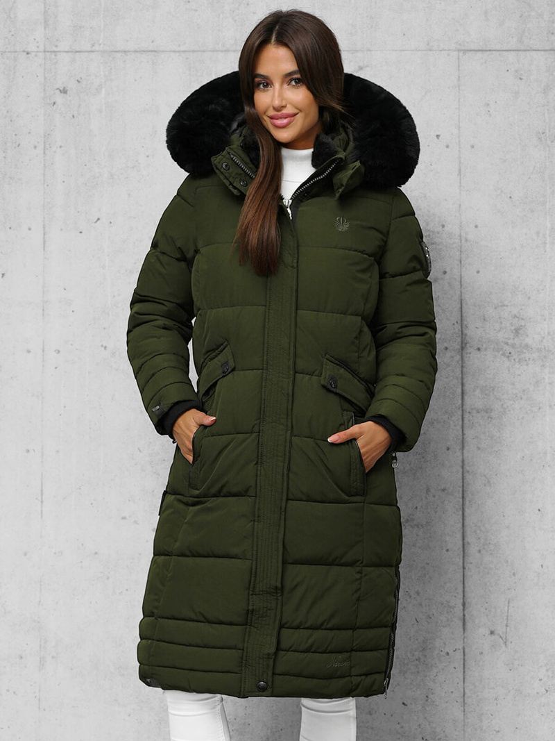 Γυναικείο μπουφάν χακί OZONEE O/W377