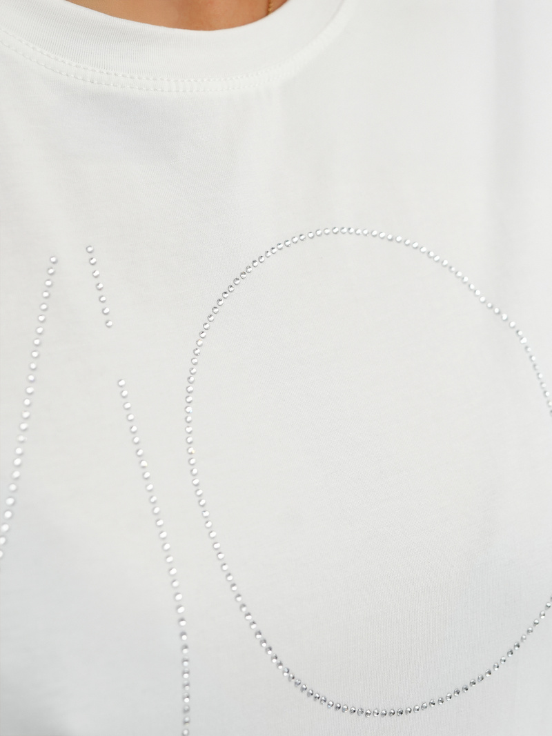 Γυναικείο μπλουζάκι λευκό OZONEE JS/YJ77841