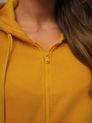 Γυναικείο φούτερ με κουκούλα κάμελ OZONEE JS/W03Z