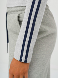 Γυναικείο σετ φόρμας δύο κομματιών γκρι OZONEE JS/M60815AB