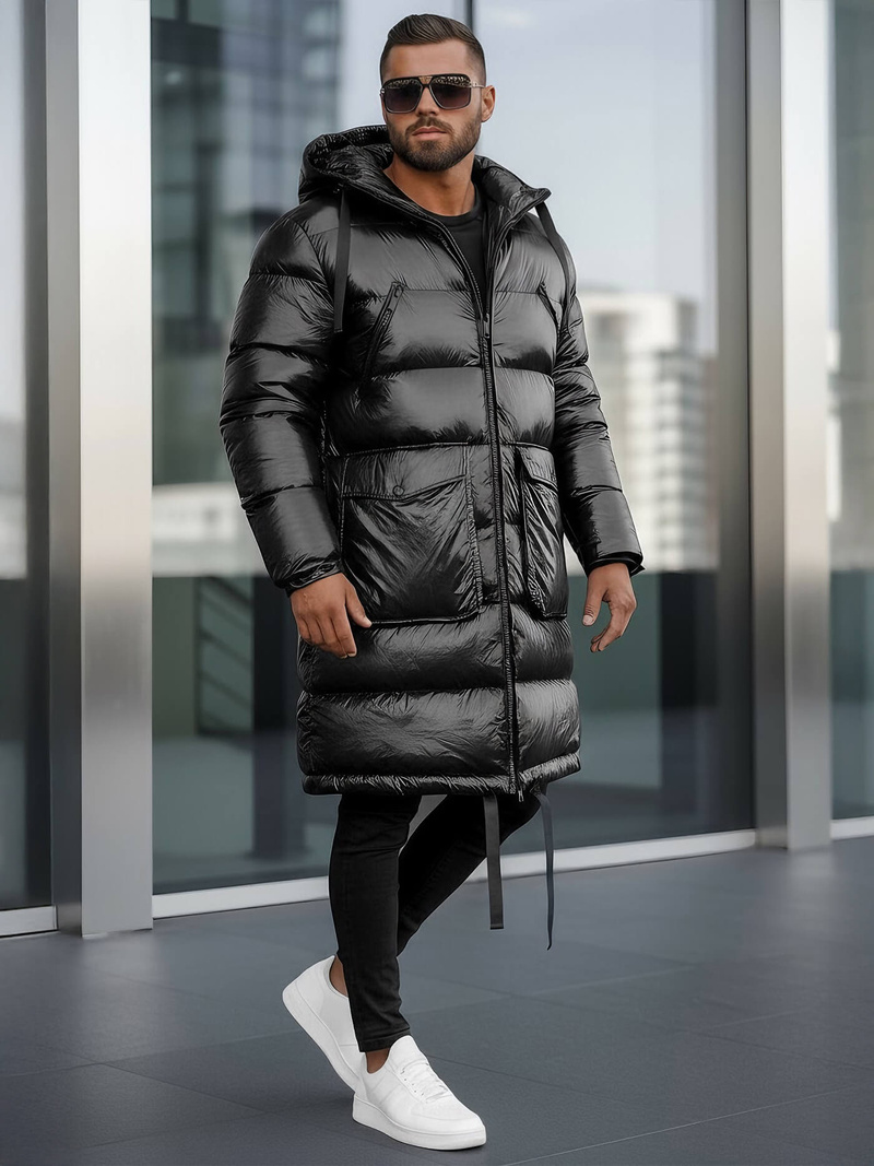 Ανδρικό χειμερινό μπουφάν μαύρη OZONEE O/M3205Z