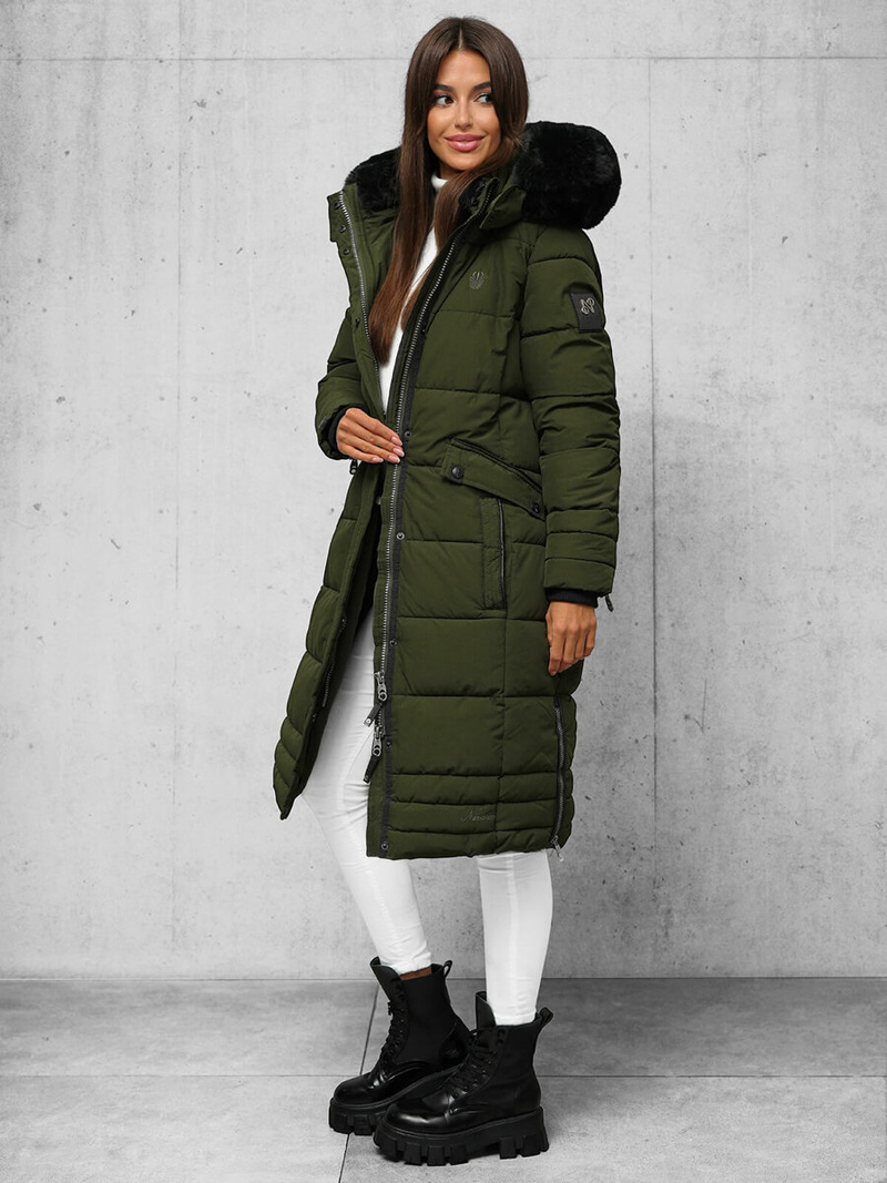 Γυναικείο μπουφάν χακί OZONEE O/W377