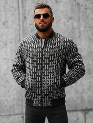 Ανδρικό μπουφάν mαύρο και γκρι OZONEE O/3A55