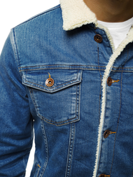 Ανδρικό τζιν μπουφάν ανοιχτό-μπλε OZONEE BN/5938