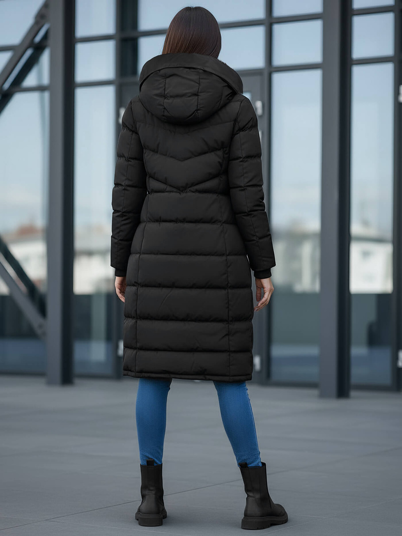 Γυναικείο μπουφάν μαύρο OZONEE JS/M736/392Z