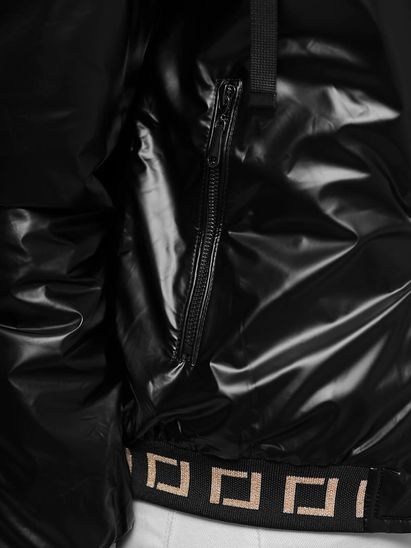 Γυναικείο μπουφάν mαύρος OZONEE JS/16M9087/392