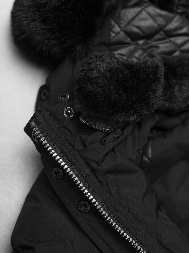 Γυναικείο μπουφάν μαύρο OZONEE O/W377Z