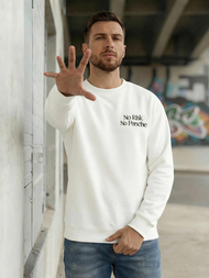 Ανδρικό Φούτερ λευκό OZONEE JS/65B3918/1Z