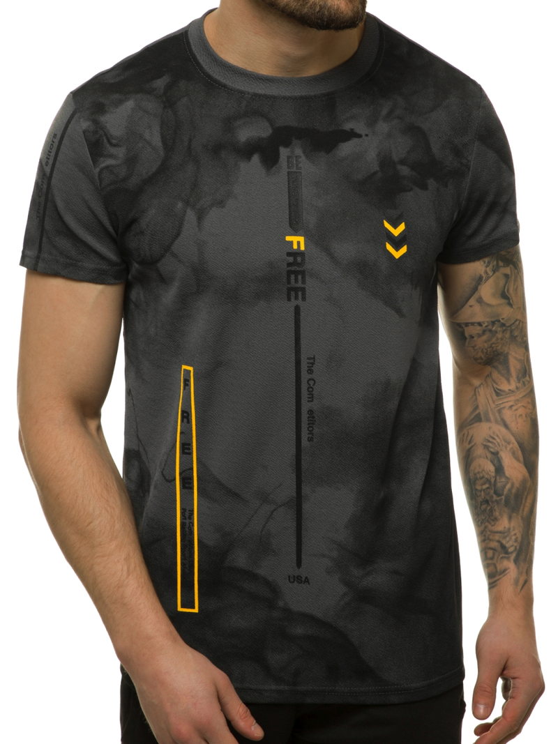 Ανδρικό μπλουζάκι γραφίτη OZONEE JS/SS10999