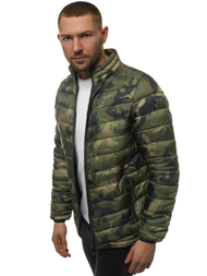 Ανδρικό μπουφάν πράσινο-καμουφλάζ OZONEE JS/SM80Z