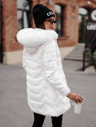 Γυναικείο μπουφάν λευκό OZONEE JS/16M9121/281Z