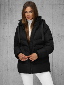 Γυναικείο μπουφάν μαύρο OZONEE JS/5M3251/392Z