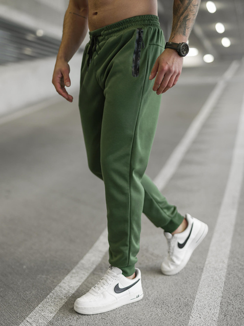 Ανδρικό παντελόνι φόρμας χακί OZONEE JS/17K1998/29