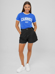 Γυναικείο μπλουζάκι μπλε OZONEE JS/R62184