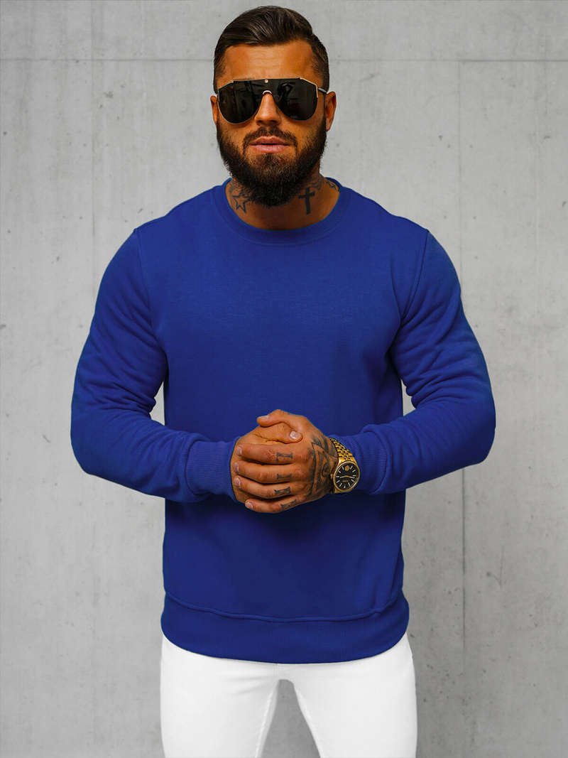 Ανδρικό Φούτερ μπλε κοβαλτίου OZONEE JS/2001-10Z