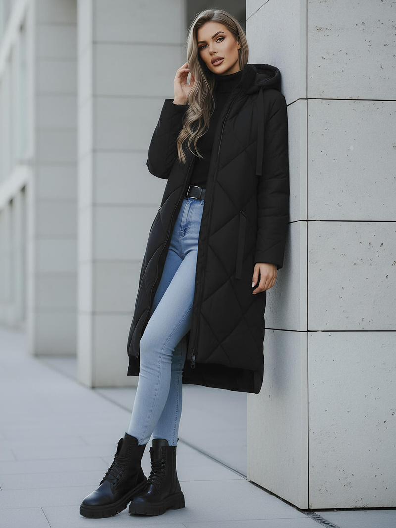 Γυναικείο μπουφάν μαύρο OZONEE JS/5M3168/392Z