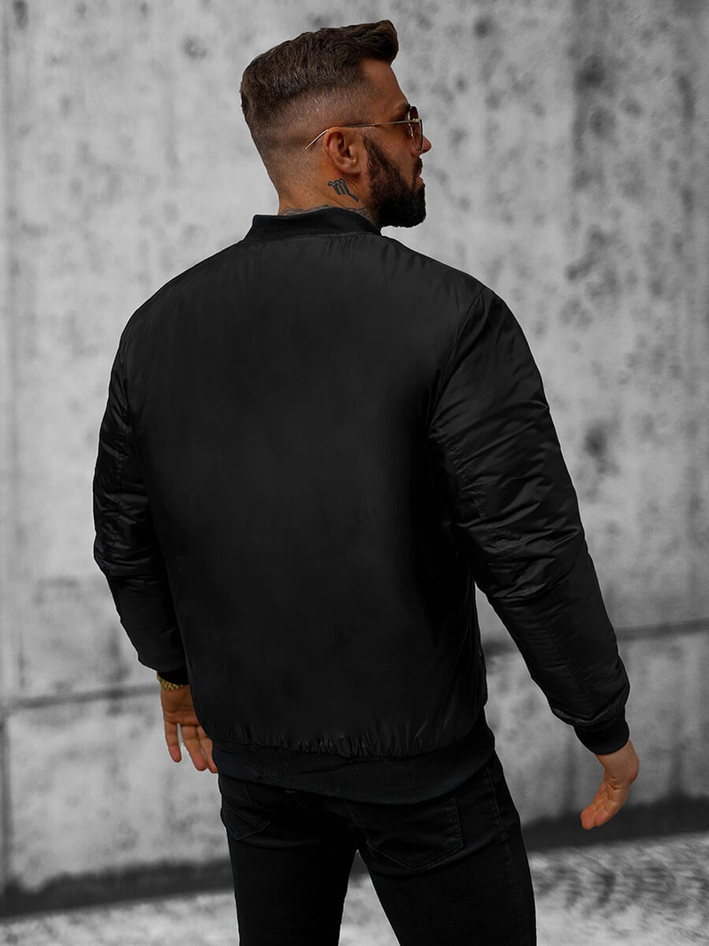 Ανδρικό μπουφάν μαύρο OZONEE JS/AK95Z