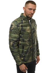 Ανδρικό μπουφάν πράσινο-καμουφλάζ OZONEE JS/SM80Z
