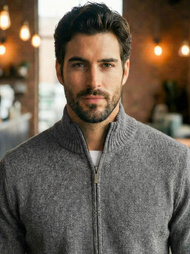 Ανδρικό πουλόβερ Γραφίτης OZONEE JS/59B3611/5