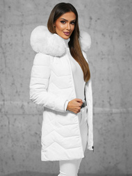 Γυναικείο μπουφάν λευκό OZONEE JS/16M9121/281