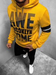 Ανδρικό Φούτερ με Κουκούλα κίτρινο OZONEE JS/KS2141Z