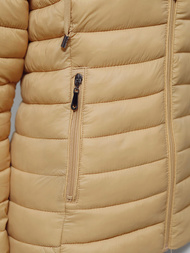 Γυναικείο μπουφάν mπεζ OZONEE JS/16M9101/254