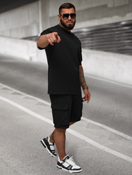 Ανδρικό σετ φόρμας μαύρο OZONEE JS/27C6535/3