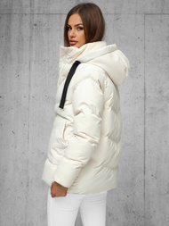 Γυναικείο μπουφάν eκρού OZONEE JS/5M3251/281Z