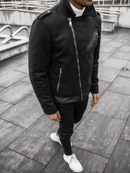 Ανδρικό μπουφάν μαύρο OZONEE JS/M15501