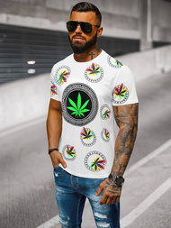 Ανδρικό μπλουζάκι λευκό OZONEE O/T135/1