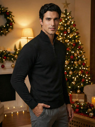 Ανδρικό πουλόβερ μαύρο OZONEE NB/MM6007/4Z