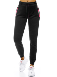 Γυναικείο παντελόνι φόρμας μαύρο OZONEE JS/KSW5006