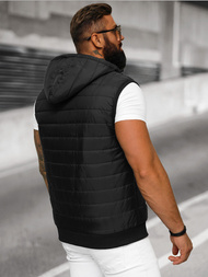 Ανδρικό αμάνικο μπουφάν μαύρο OZONEE JS/MY88Z