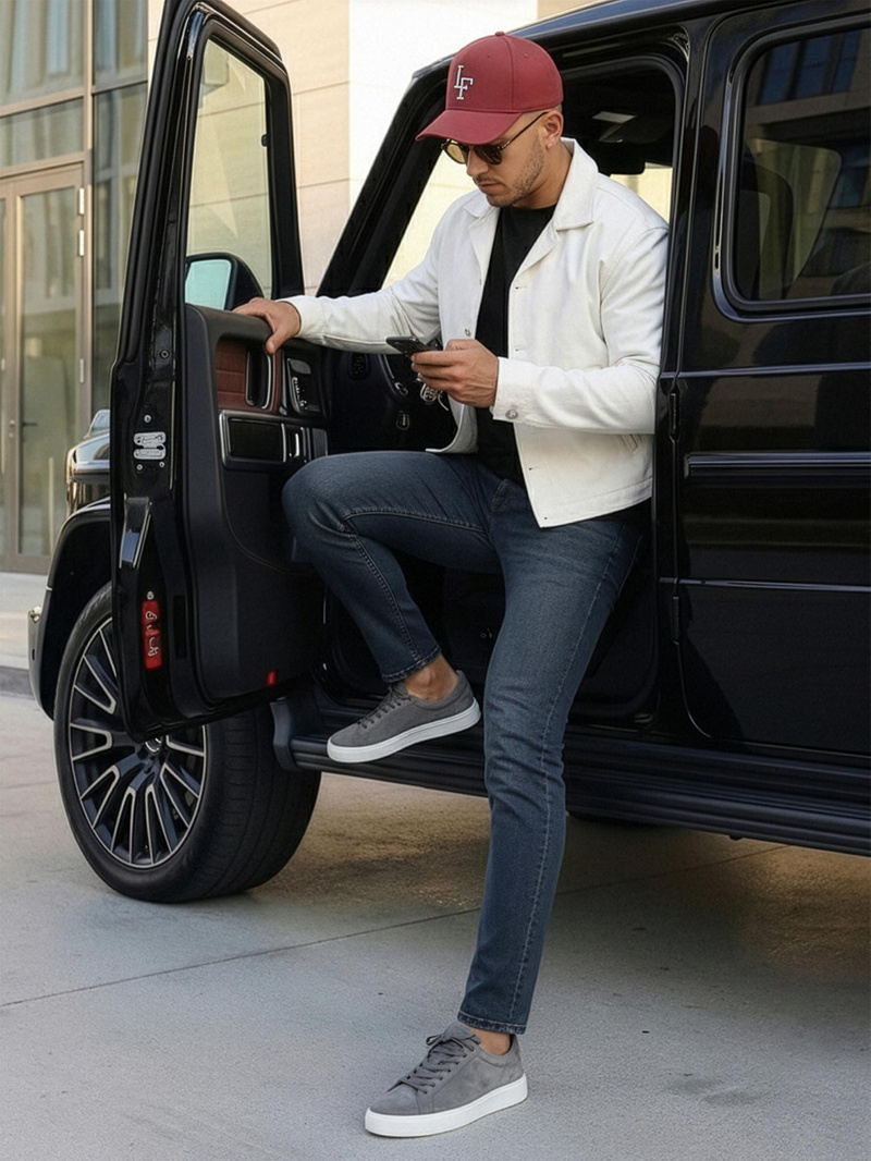 Ανδρικό τζιν παντελόνι Σκούρο μπλε OZONEE O/JK2895AZ