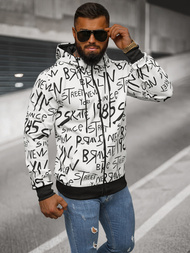 Ανδρικό Φούτερ με Kουκούλα λευκό OZONEE JS/8B1175/1