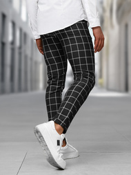 Ανδρικό παντελόνι chino μαύρο OZONEE DJ/5522Z