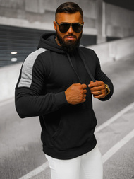 Ανδρικό Φούτερ με Κουκούλα μαύρο OZONEE JS/8B1311/3