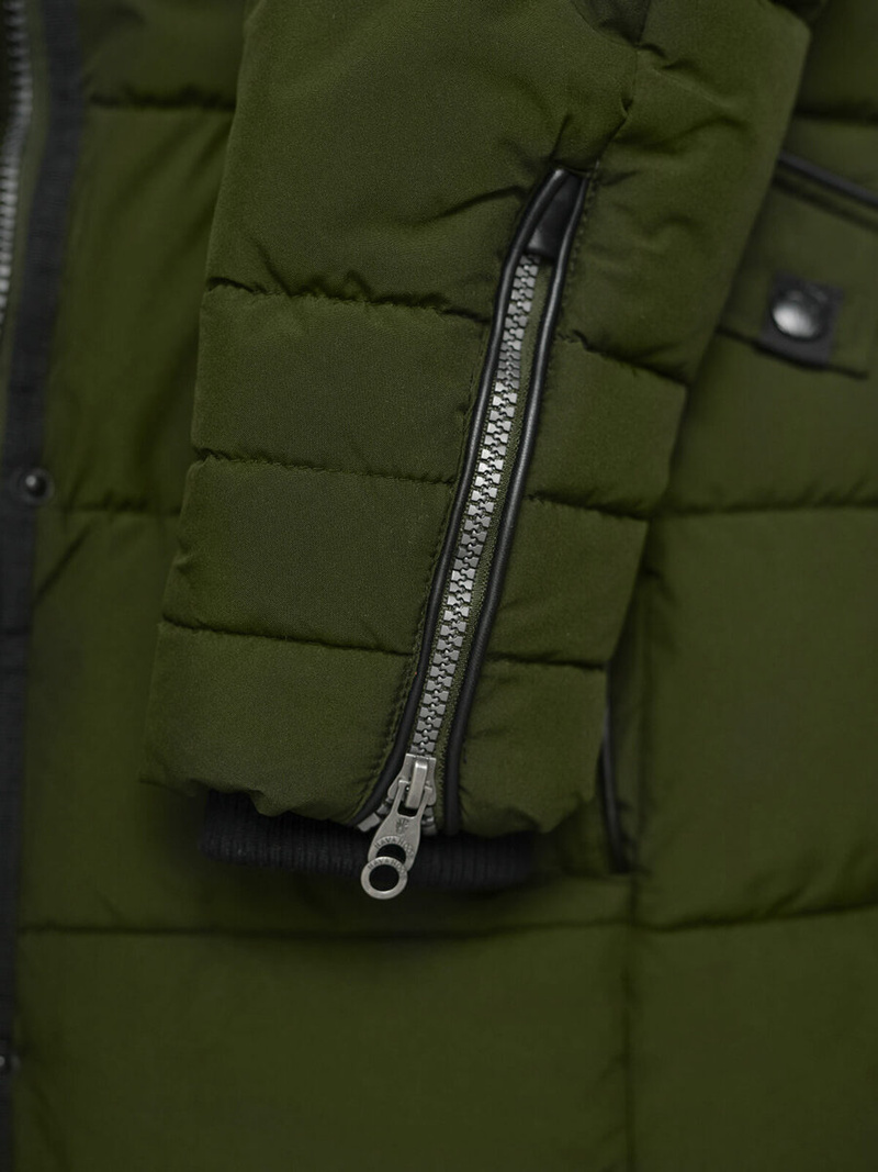 Γυναικείο μπουφάν χακί OZONEE O/W377