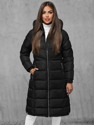 Γυναικείο μπουφάν μαύρο OZONEE JS/M736/392