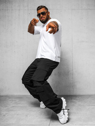 Ανδρικό παντελόνι mαύρος OZONEE O/G3019Z