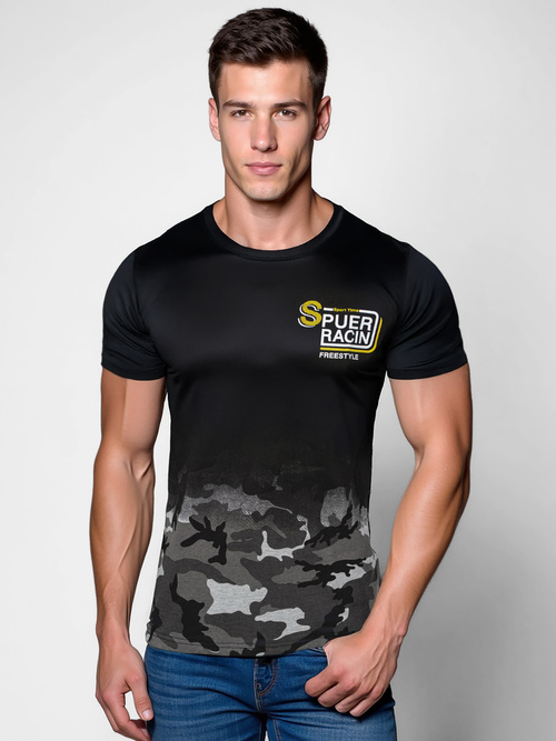 Ανδρικό μπλουζάκι γκρι OZONEE JS/S985/2Z