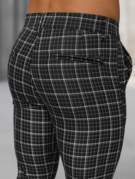 Ανδρικό παντελόνι chino μαύρο OZONEE DJ/5515Z