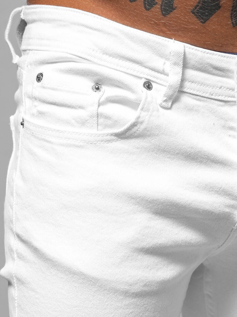 Ανδρικό τζιν παντελόνι λευκό OZONEE E/5391/01