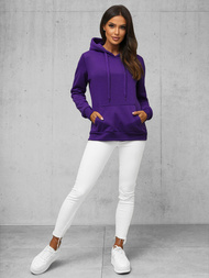 Γυναικείο φούτερ με κουκούλα μωβ OZONEE JS/W02Z