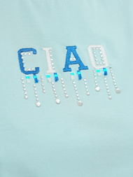 Γυναικείο μπλουζάκι ανοιχτό-μπλε OZONEE JS/RJ77542