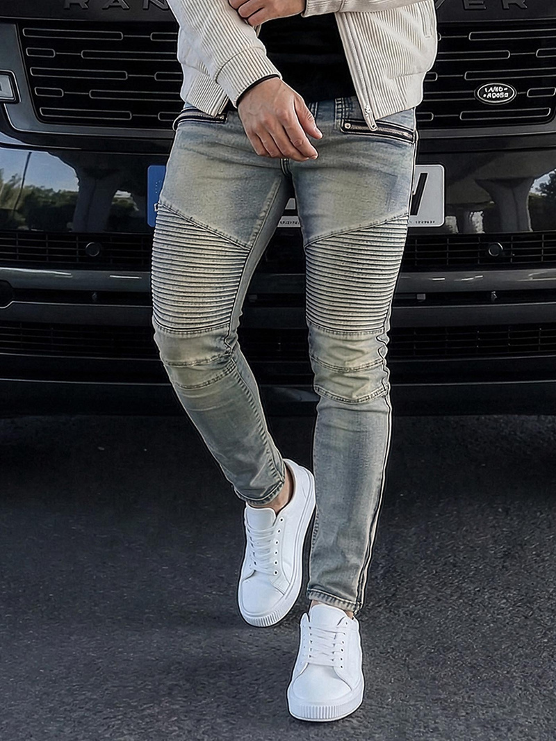 Ανδρικό τζιν παντελόνι μπλε OZONEE O/EM8886Z